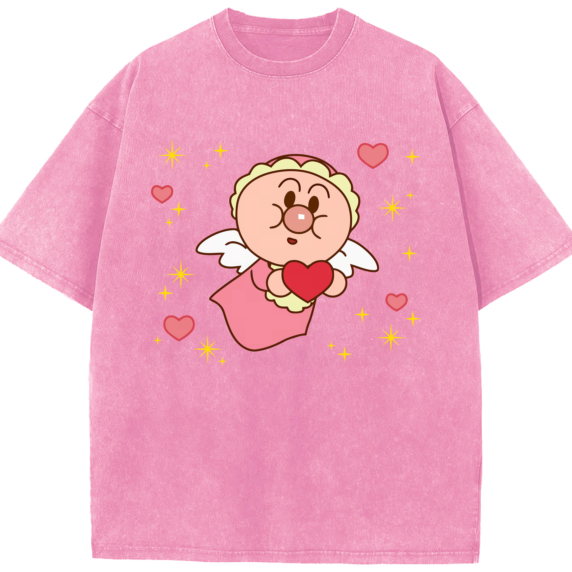 （画像用） アンパンマン Anpanman 綿100% ヴィンテージ風 半袖Tシャツ（フロントプリント）